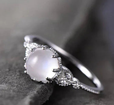 Moonstone Engagement Opal Fashion Ring for Women
