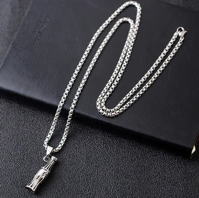 Trendy Men's Necklace with Hip-Hop Pendant and Chain