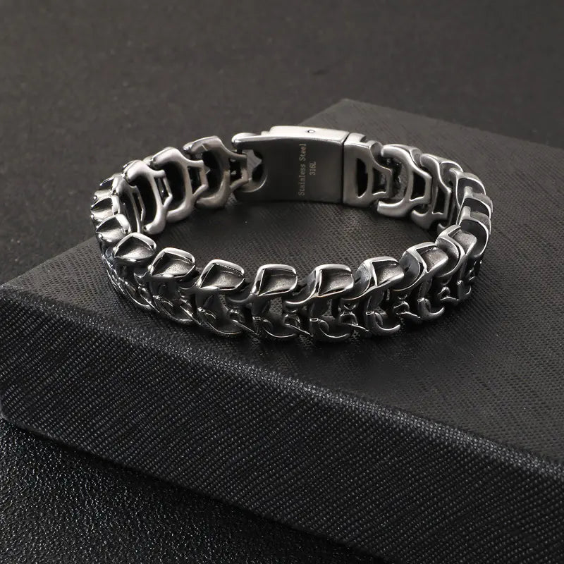 Punk Skull Titanium Steel Men's Bracelet