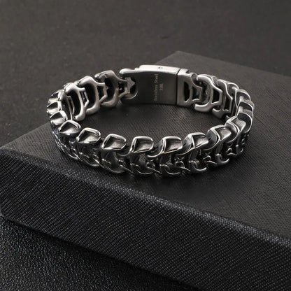 Punk Skull Titanium Steel Men's Bracelet