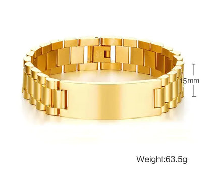 Personalized Stainless Steel Chain Men's Bracelet