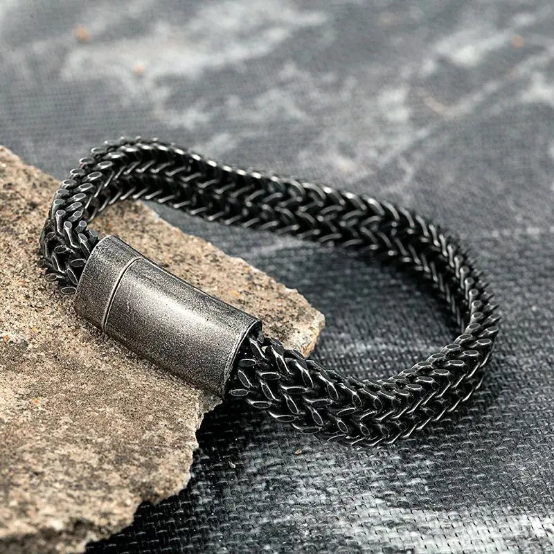 Double Layered Titanium Steel Men's Bracelet