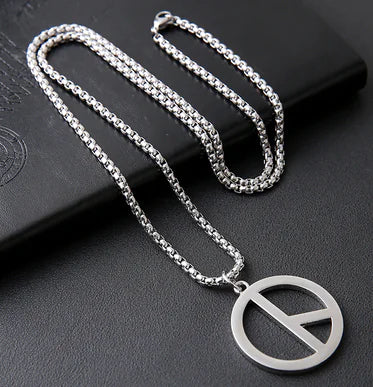 Trendy Men's Necklace with Hip-Hop Pendant and Chain