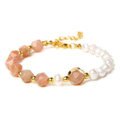 Natural Agate Handmade Pearl Women's Bracelet