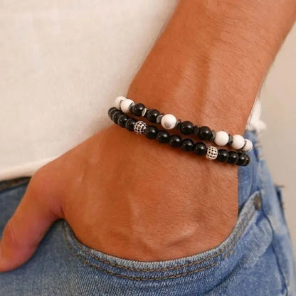 Trendy Handmade Zircon Beaded Men's Bracelet Sets