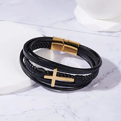 Handmade Multi-layer Braided Leather Men's Bracelet