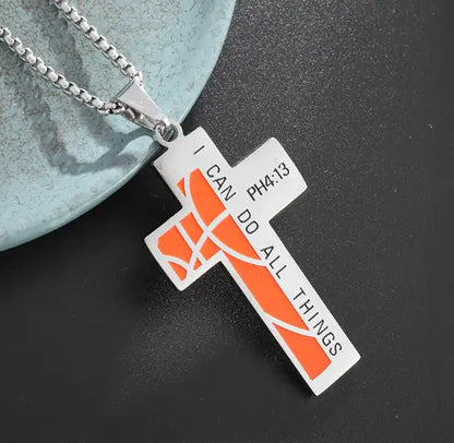 Men's Baseball Cross Necklace