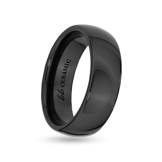 Boston Bay Diamonds Mens Black Ceramic Ring
