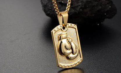 Men's Boxing Glove Pendant Necklace