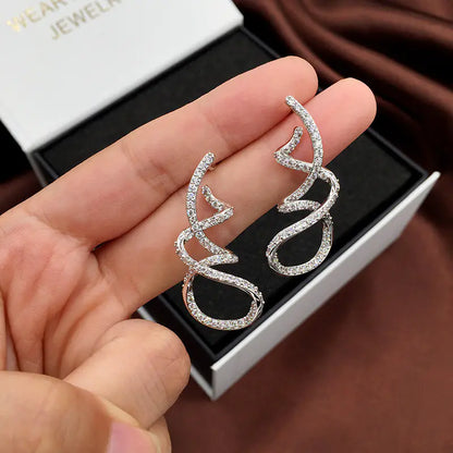 Irregular Twisted Spiral Earrings (Set of Earrings)