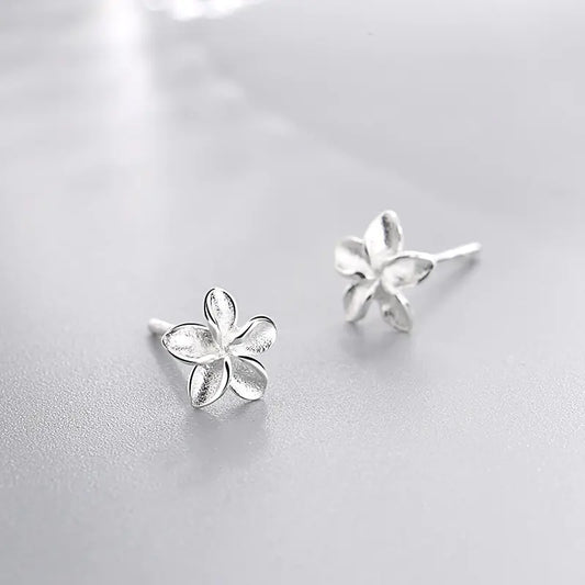 Flower Egg Earrings - Floral Stud Earrings