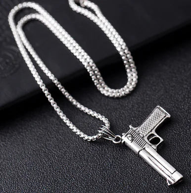 Trendy Men's Necklace with Hip-Hop Pendant and Chain