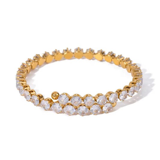 Minimalist Zircon Adjustable Stackable Bracelet