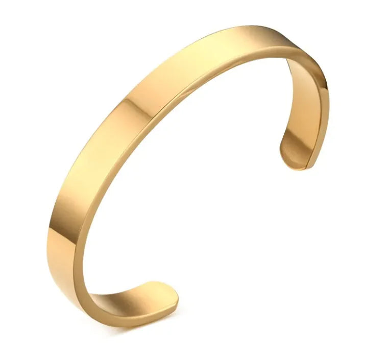 Men's Minimalist Titanium Steel Cuff Bracelet