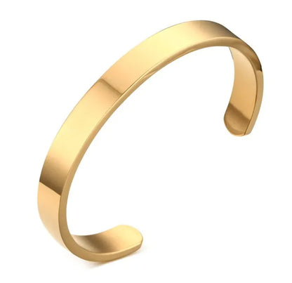 Men's Minimalist Titanium Steel Cuff Bracelet