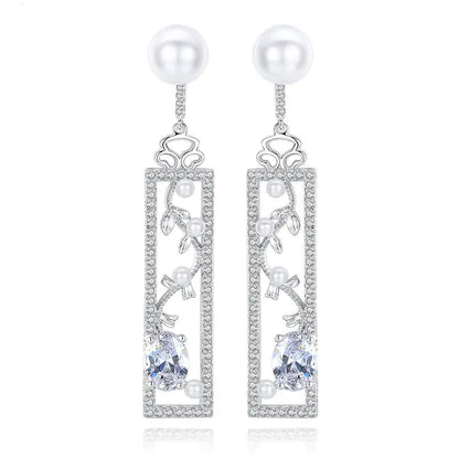 Pearl Earrings, Opal Earrings, Creative Long Earrings