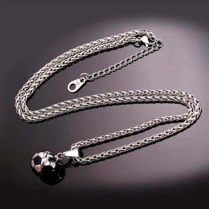 Men's Stainless Steel Football Necklace