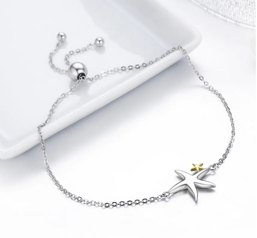 Starfish Link Chain Women's Bracelet