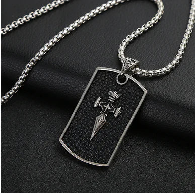 Trendy Men's Necklace with Hip-Hop Pendant and Chain