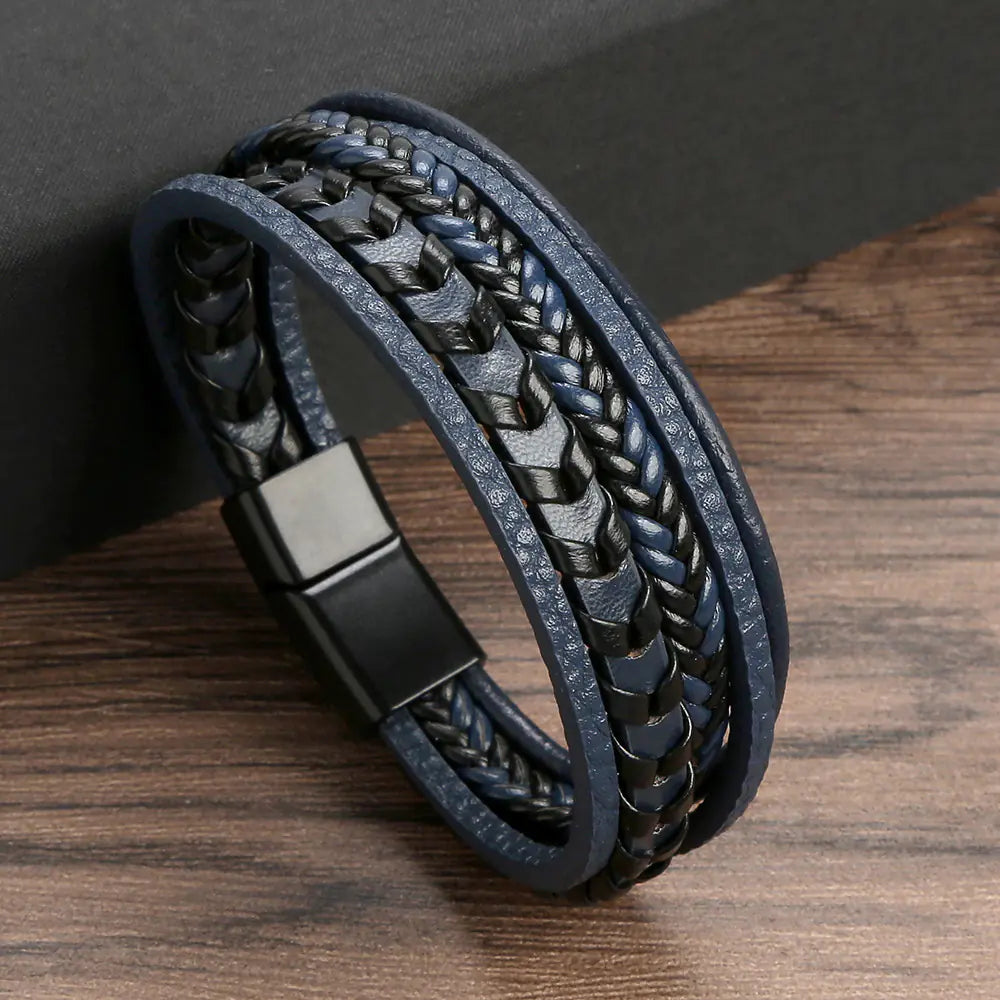 Multi-layer Leather Rope Woven Bracelet for Fashion