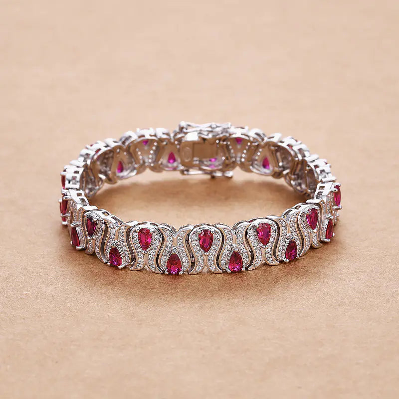 Emerald Black Coffee Ruby Women's Bracelet