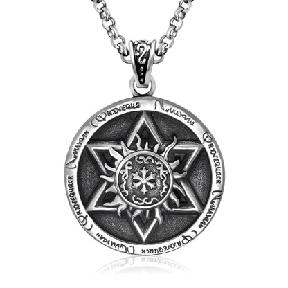 Bold Men's Titanium Steel Star Necklace with Pendant