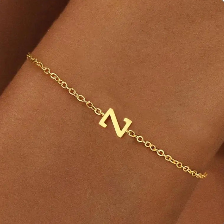 Gold Plated Z Initial Litter  Bracelet
