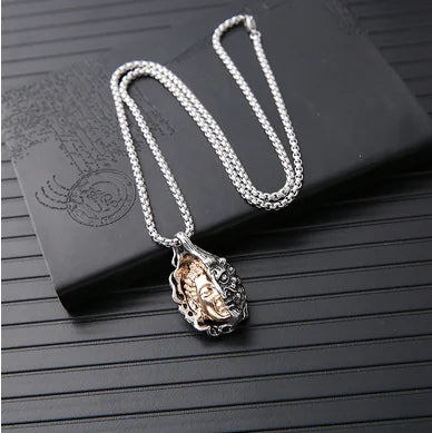 Trendy Men's Necklace with Hip-Hop Pendant and Chain
