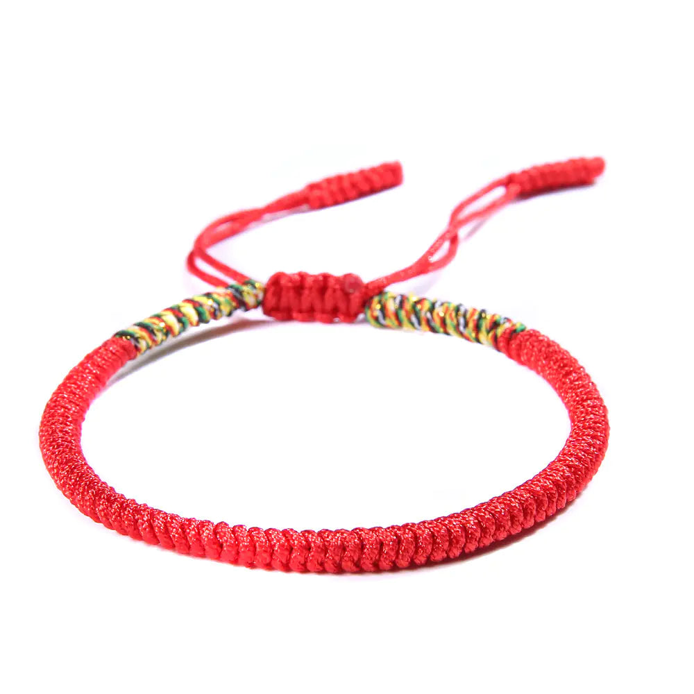 Literary Bracelet with National Style Red Hand Rope