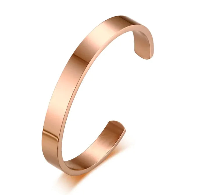 Men's Minimalist Titanium Steel Cuff Bracelet