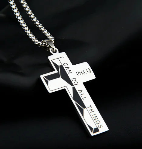 Men's Baseball Cross Necklace