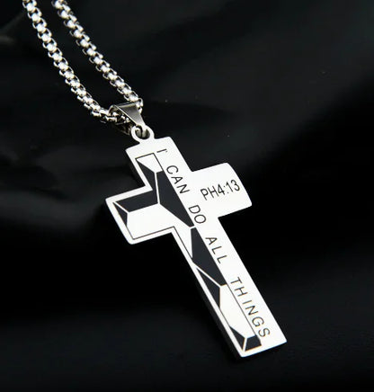 Men's Baseball Cross Necklace
