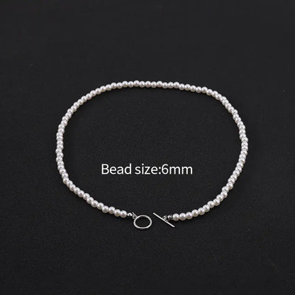 Men's Handmade Imitation Pearl Necklace