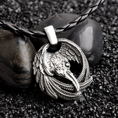 Men's Slavic Pendant Necklace with Unique Bird Design