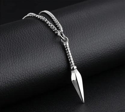 Men's Arrowhead Chain Link Pendant Necklace