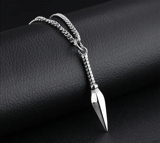 Men's Arrowhead Chain Link Pendant Necklace