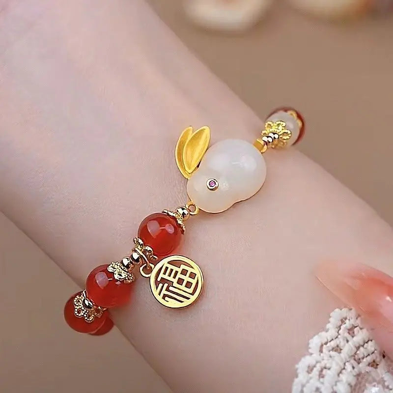 Hetian Rabbit Fu Women's Bracelet