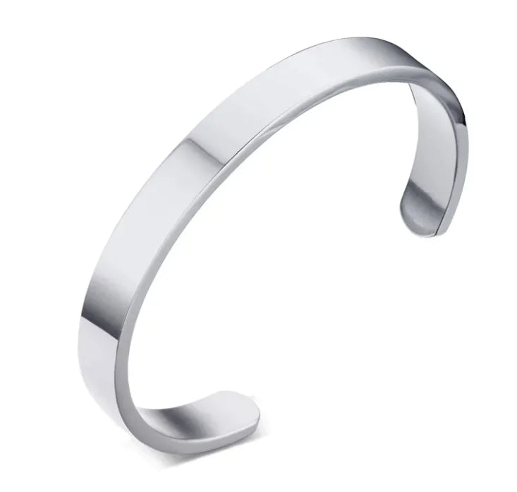 Men's Minimalist Titanium Steel Cuff Bracelet