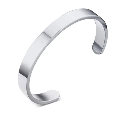 Men's Minimalist Titanium Steel Cuff Bracelet
