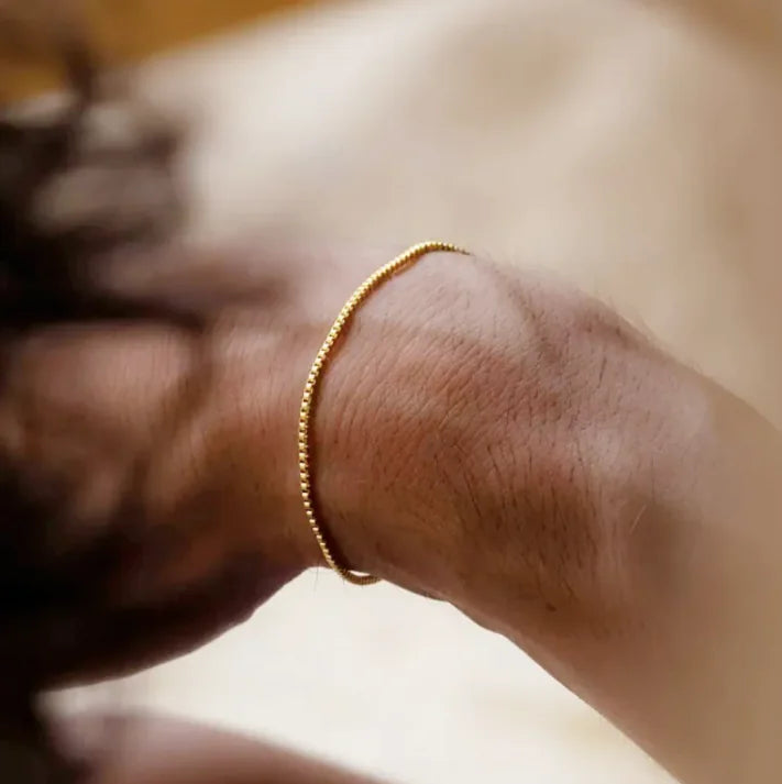 Men's Modern Sleek Minimalist Steel Chain Bracelet