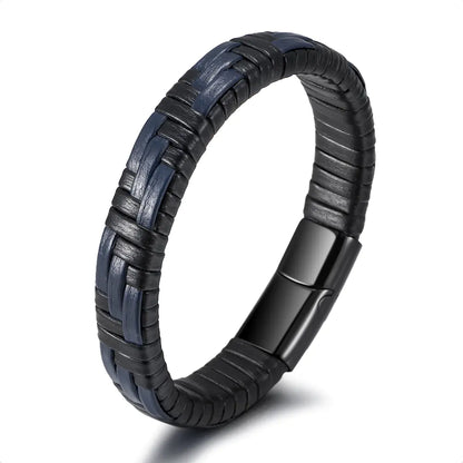 Creative Rope Stainless Steel Striped Men's Bracelet