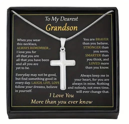 925 Silver Men's Necklace with Cross Pendant