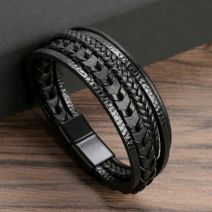 Multi-layer Leather Rope Woven Bracelet for Fashion