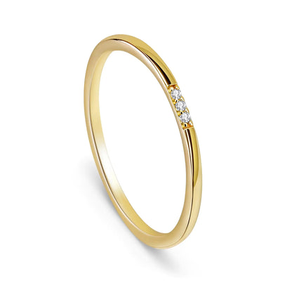14K Gold Plated Non Tarnish 1mm Skinny Thin Women's Ring