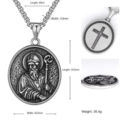 Titanium Steel Jesus Pendant Men's Stainless Necklace