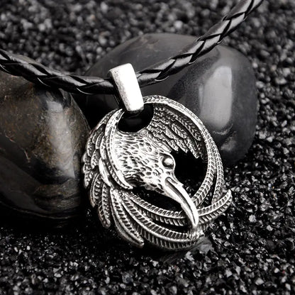 Men's Slavic Pendant Necklace with Unique Bird Design