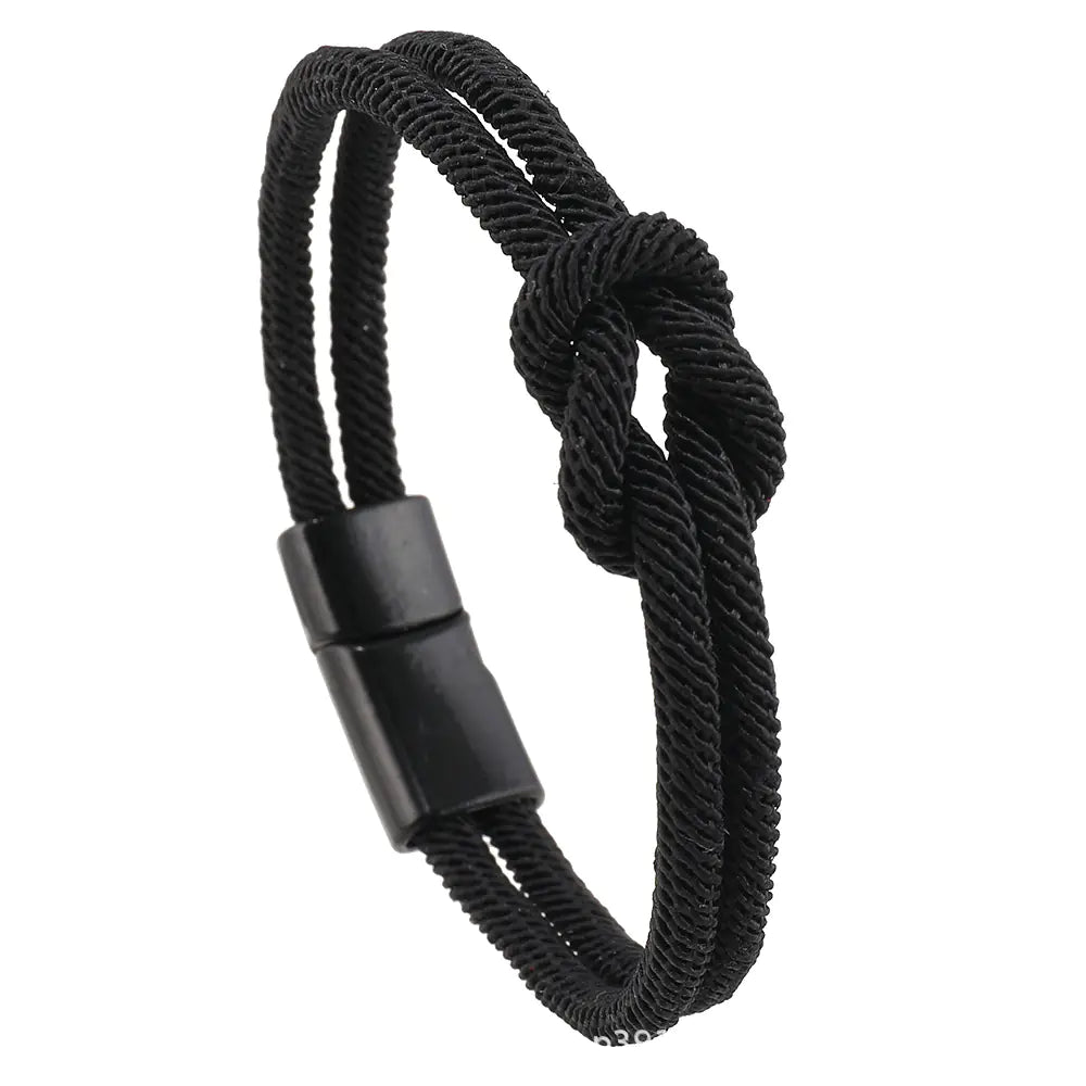 Vintage Milan Rope Magnetic Buckle Bracelet for Men