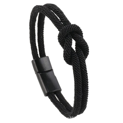 Vintage Milan Rope Magnetic Buckle Bracelet for Men