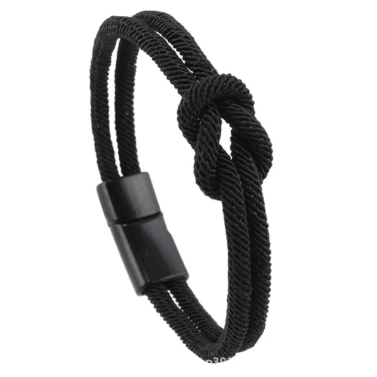 Vintage Milan Rope Magnetic Buckle Bracelet for Men