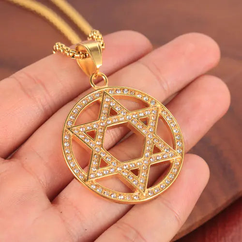 Stainless Steel Men's Necklace with Star Pendant